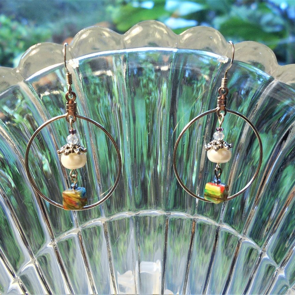 earrings glass beaded